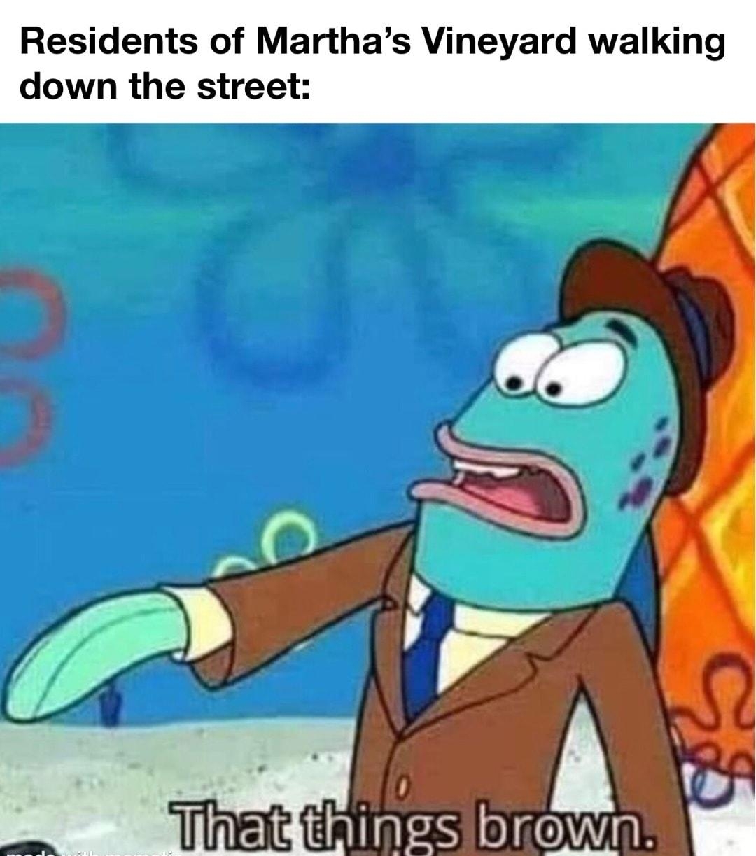 Residents of Marthas Vineyard walking down the street