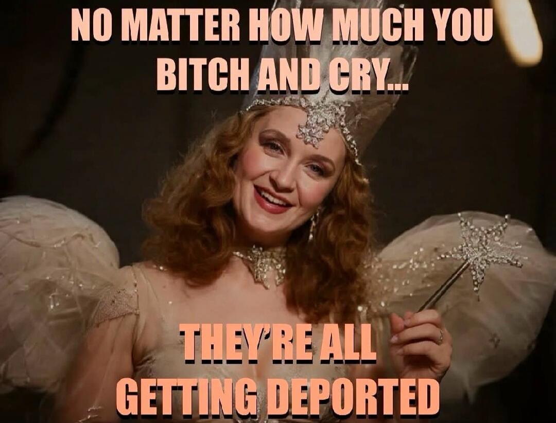 NO MATTER HOW MUCH YOU BITCH AND CRY... THEY'RE ALL GETTING DEPORTED