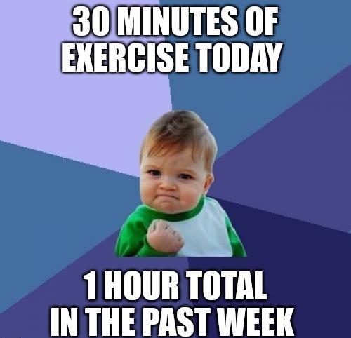 30MINUTES OF IS AL b 1HOUR TOTAL INTHE PAST WEEK