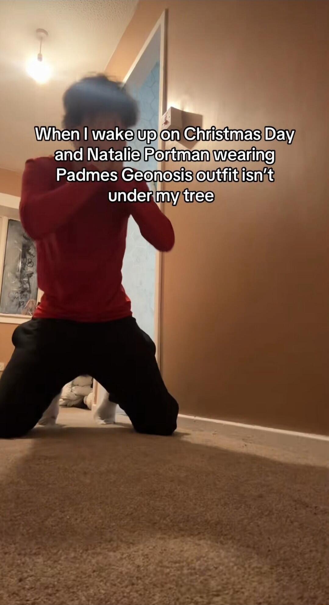 When I wake up on Christmas Day and Natalie Portman wearing Padmes Geonosis outfit isn’t under my tree