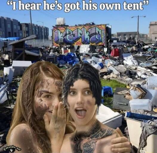 “I hear he’s got his own tent”