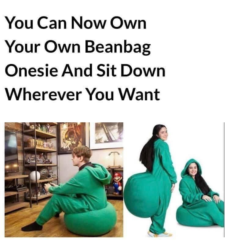 You Can Now Own Your Own Beanbag Onesie And Sit Down Wherever You Want