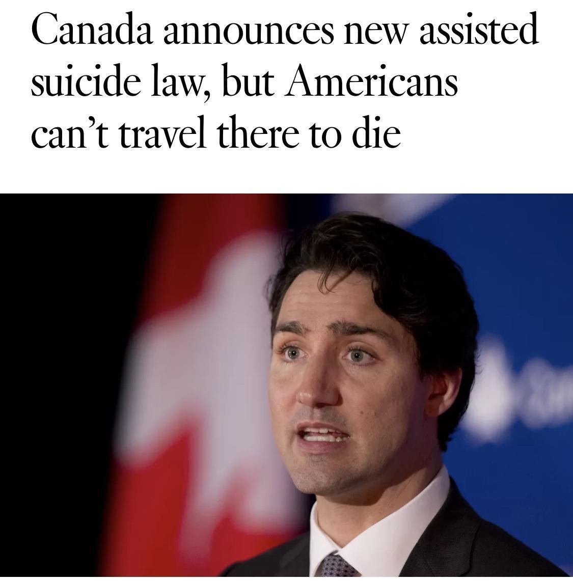 Canada announces new assisted suicide law but Americans cant travel there to die