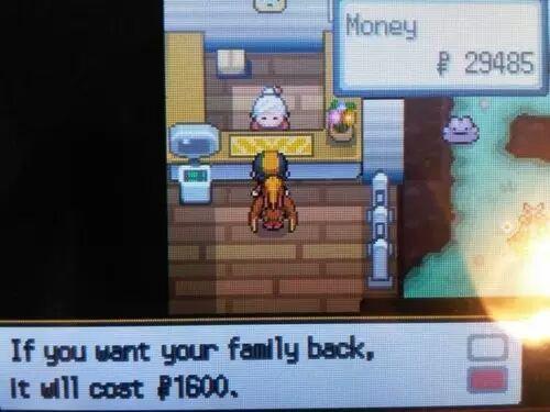 If you want your fanily back It will cost 1600