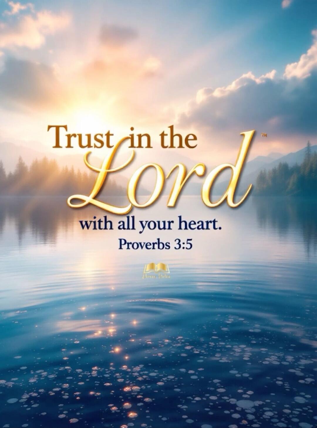 Trust in the Lord with all your heart. Proverbs 3:5. Daily Bible.