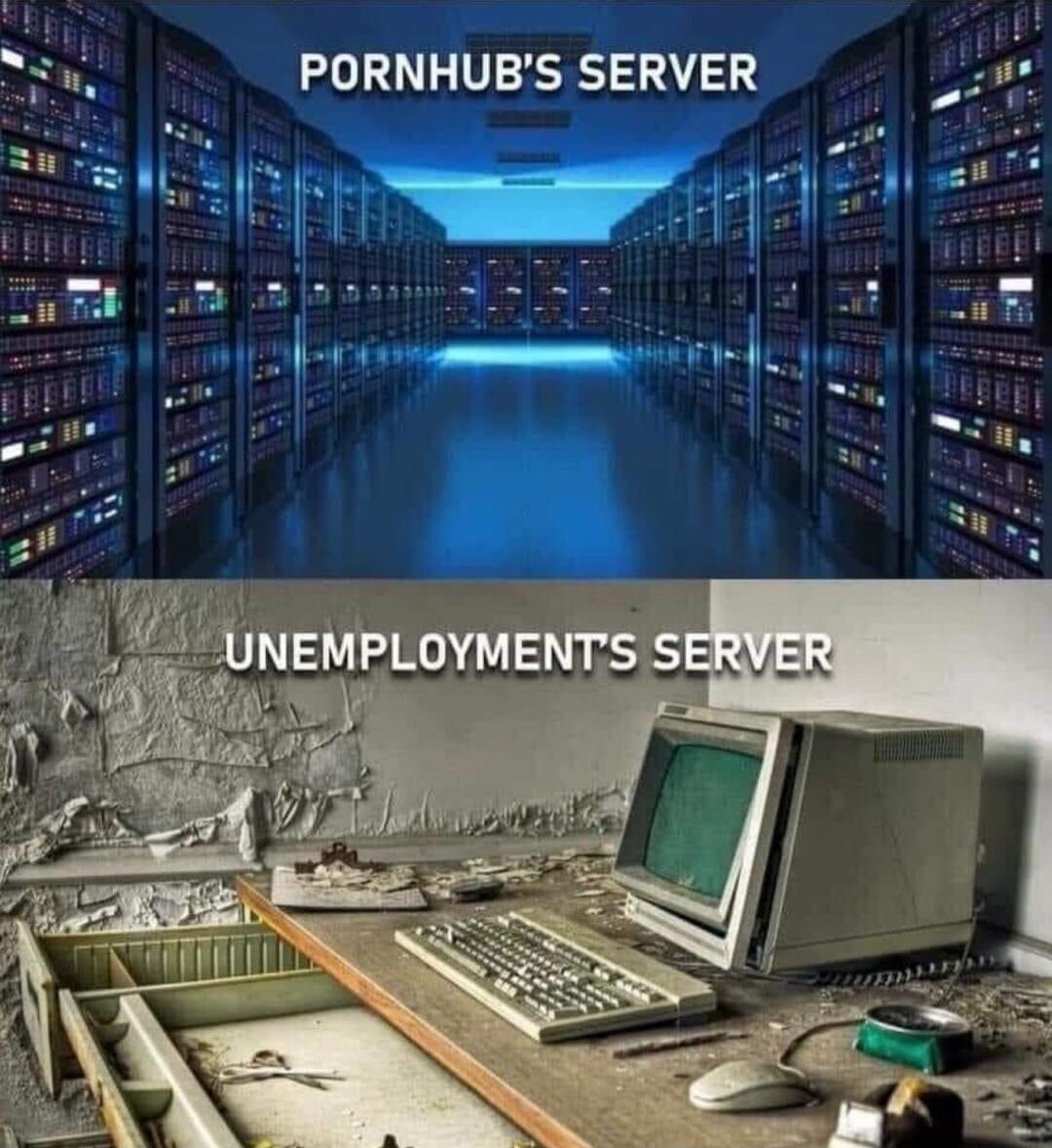 PORNHUB'S SERVER UNEMPLOYMENT'S SERVER