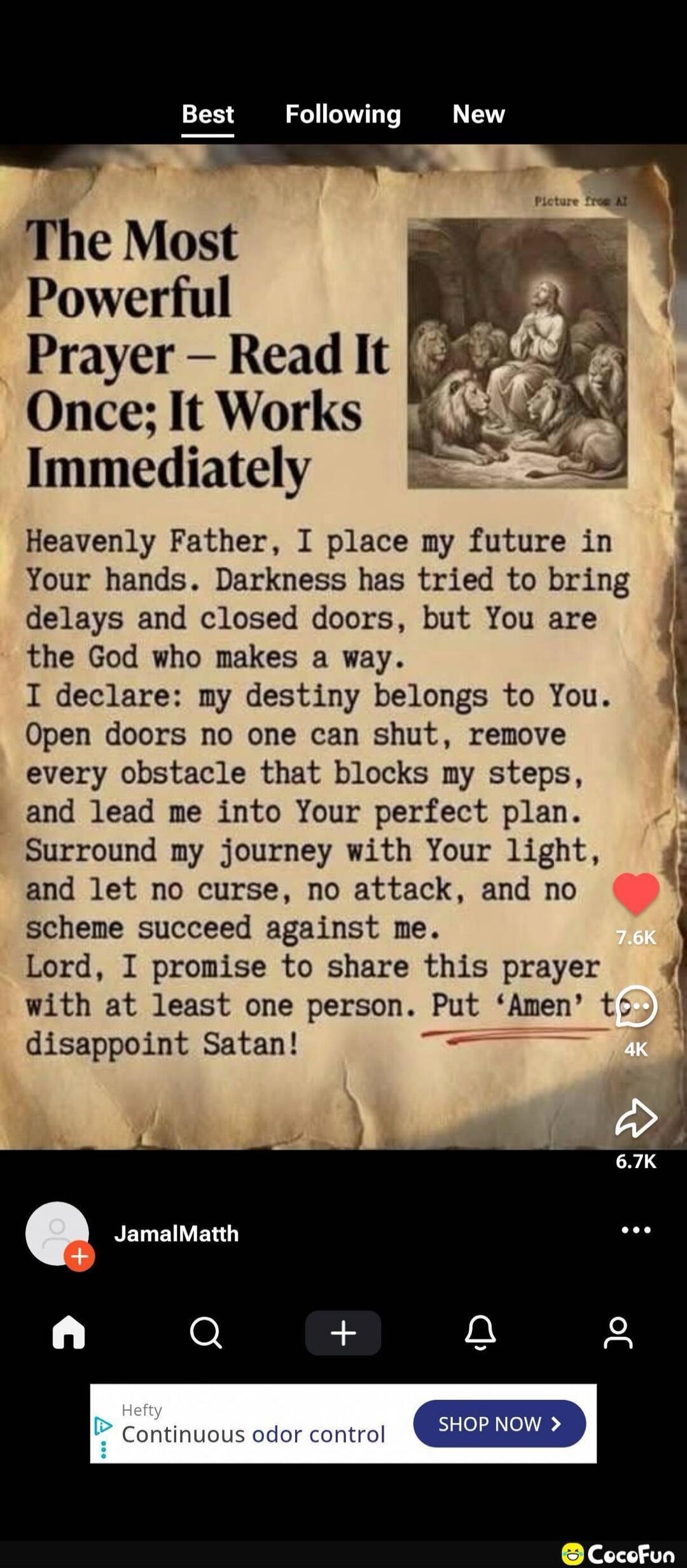 The Most Powerful Prayer - Read It Once; It Works Immediately. Heavenly Father, I place my future in Your hands. Darkness has tried to bring delays and closed doors, but You are the God who makes a way. I declare: my destiny belongs to You. Open doors no one can shut, remove every obstacle that blocks my steps, and lead me into Your perfect plan. S