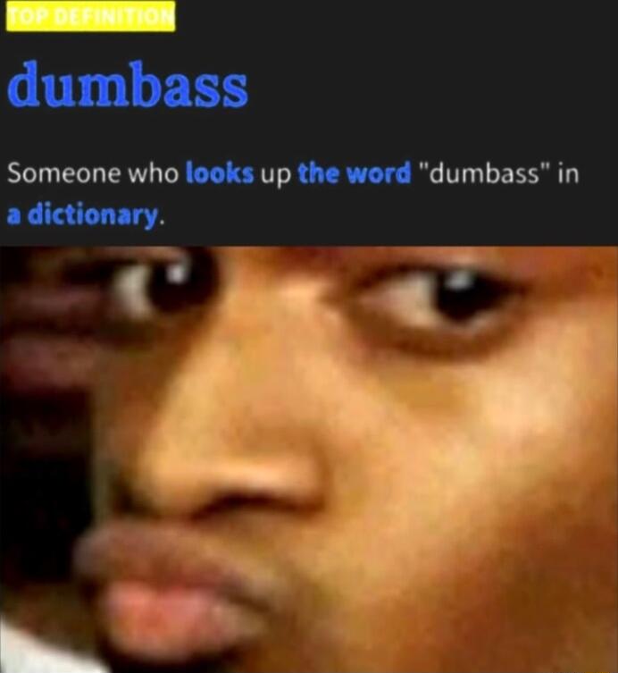 Someone who looks up the word dumbass in