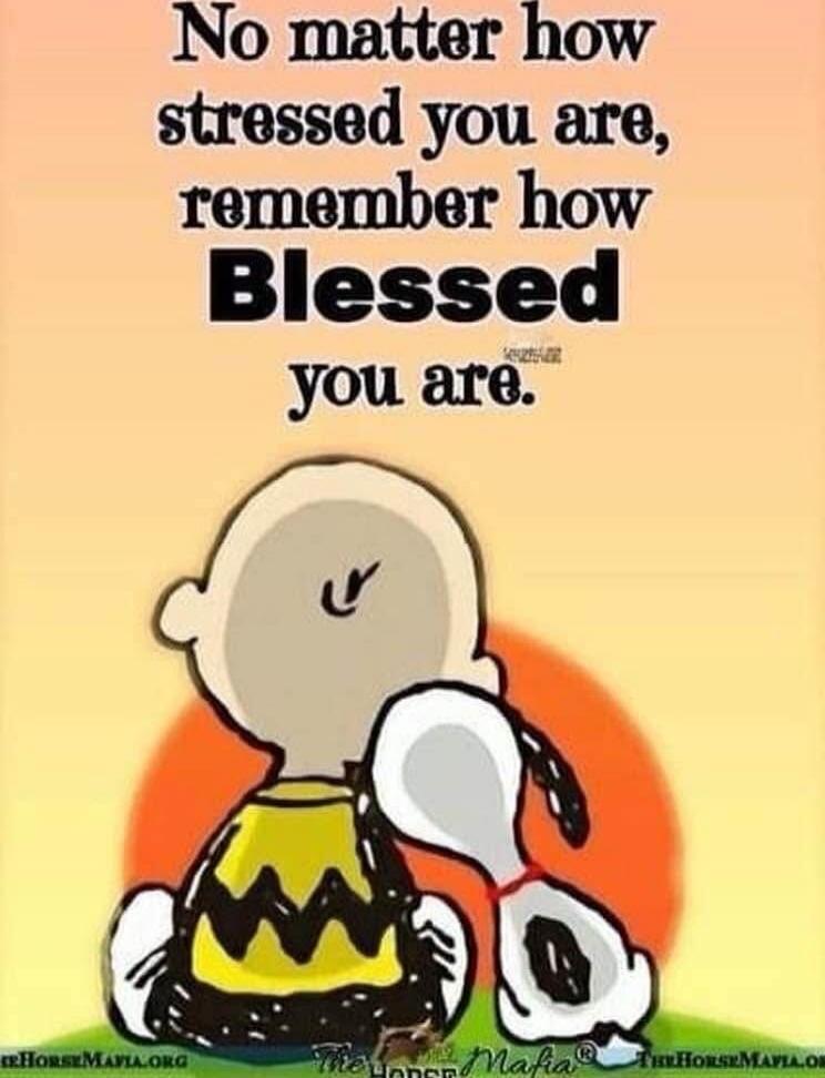 No matter how stressed you are, remember how Blessed you are.