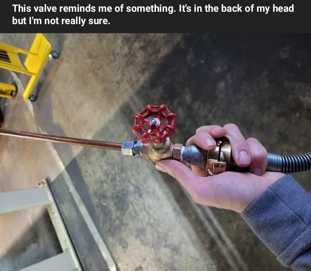 This valve reminds me of something Its in the back of my head but Im not really sure