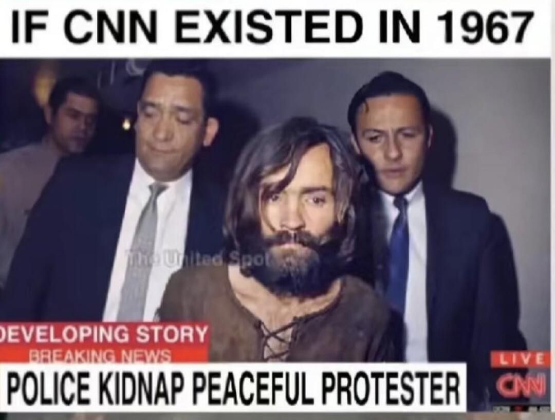 IF CNN EXISTED IN 1967 DEVELOPING STORY BREAKING NEWS POLICE KIDNAP PEACEFUL PROTESTER