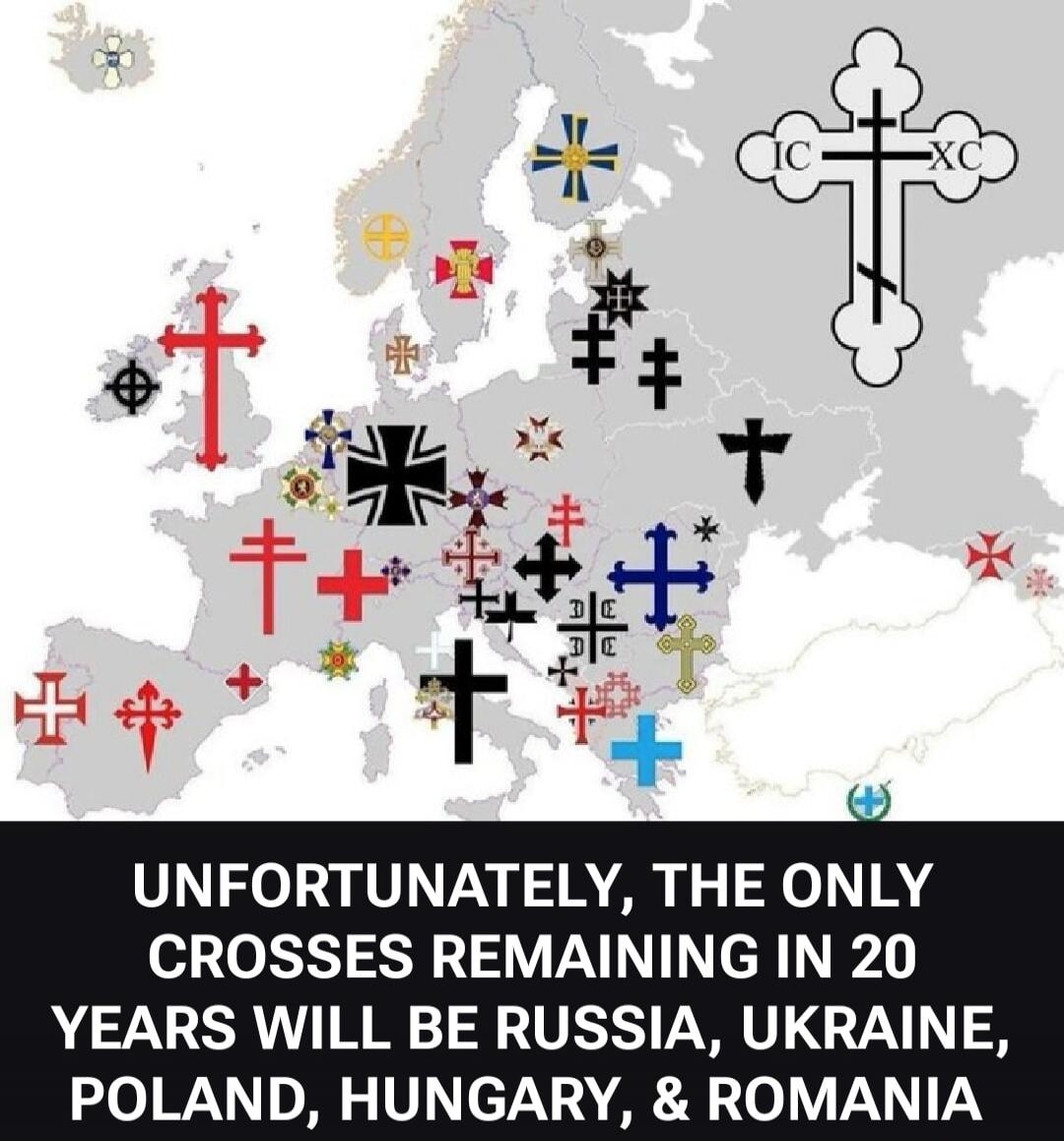 UNFORTUNATELY, THE ONLY CROSSES REMAINING IN 20 YEARS WILL BE RUSSIA, UKRAINE, POLAND, HUNGARY, & ROMANIA