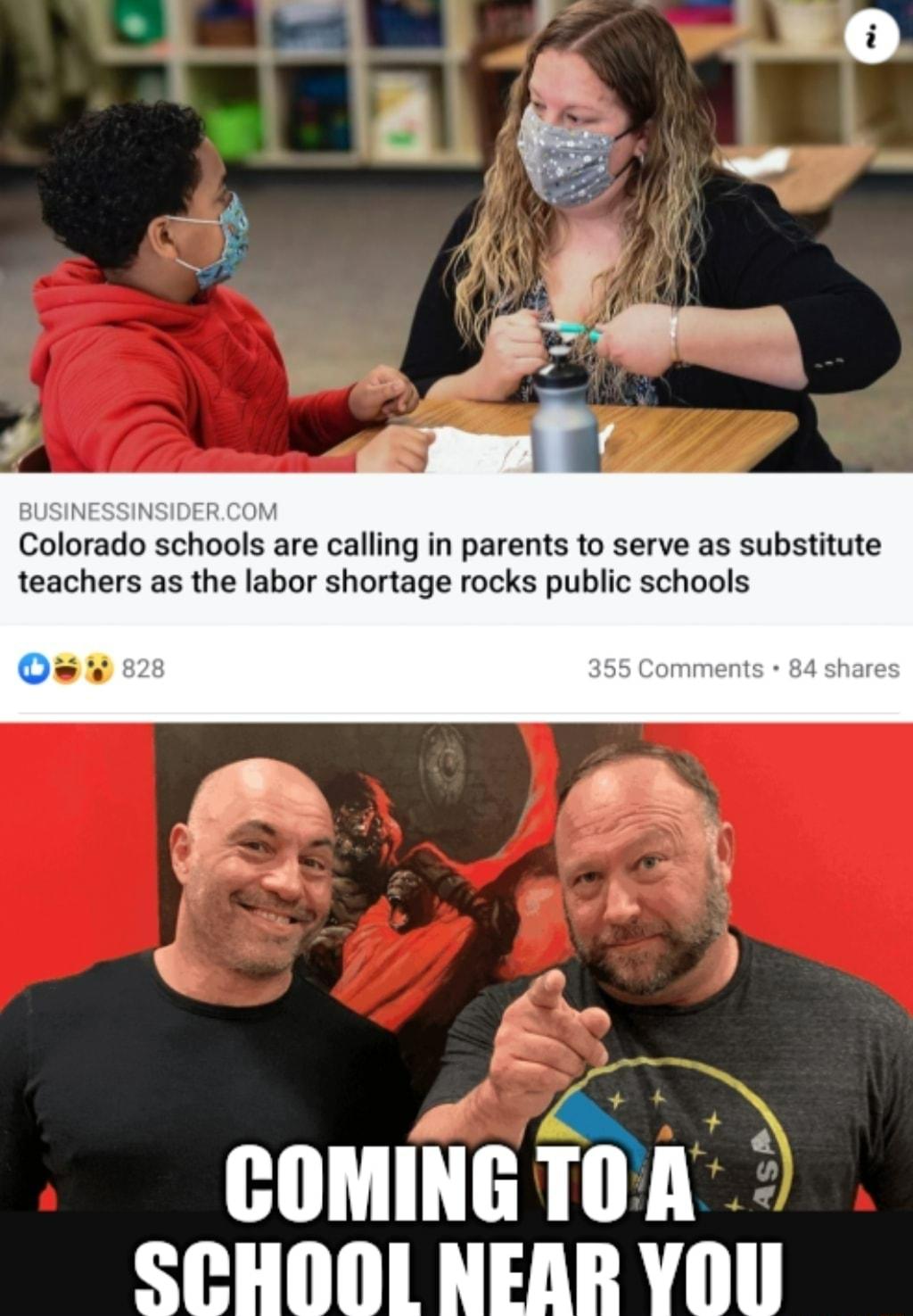 Colorado schools are calling in parents to serve as substitute teachers as the labor shortage rocks public schools cOMING TOR SCHOOL NEAR YOU