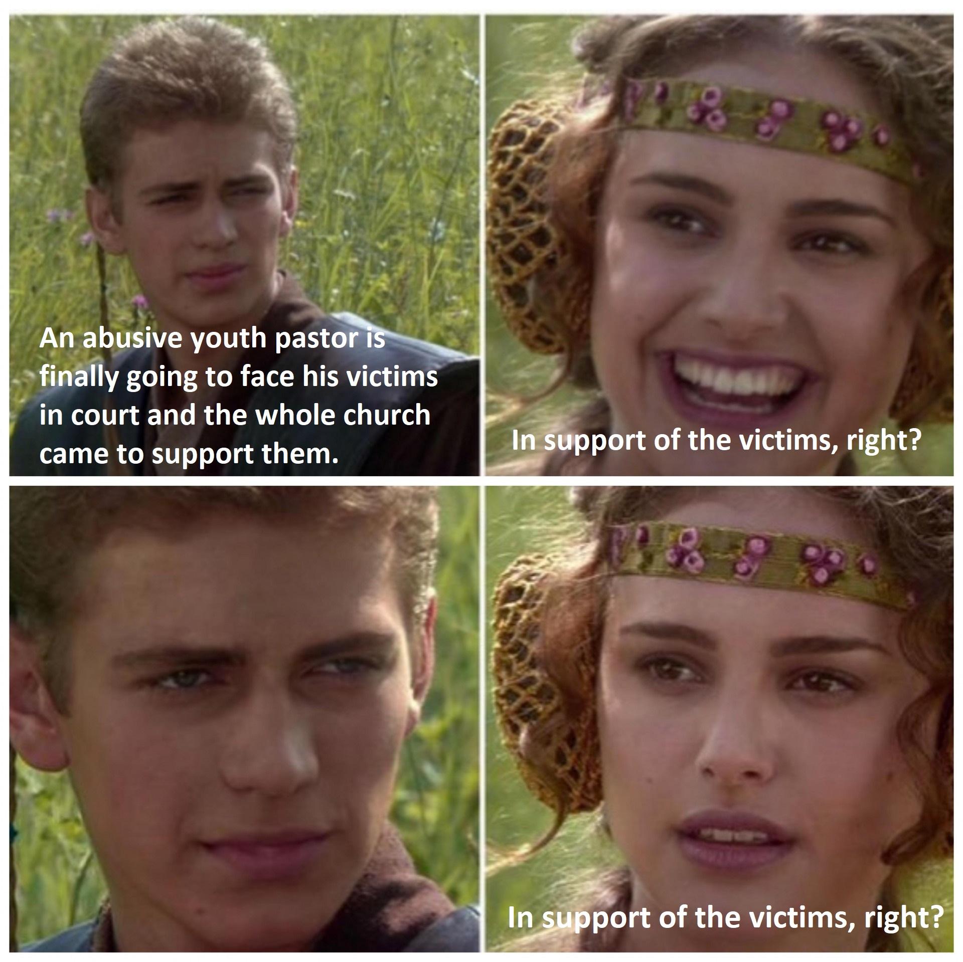 WA An abusive youth pmM finally going to face his victims in court and the whole church came to support them