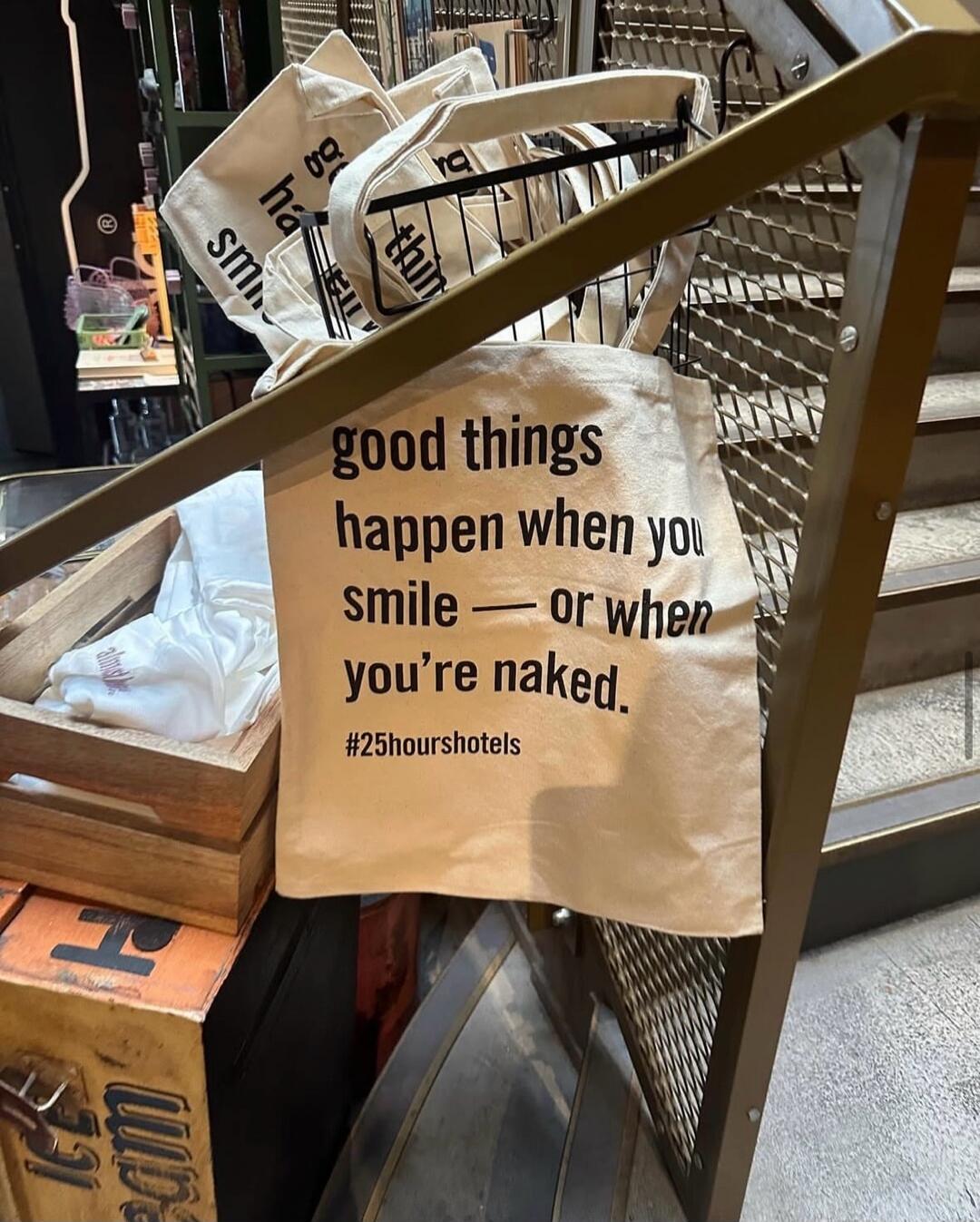good things happen when you smile — or when you're naked. #25hoursHotels