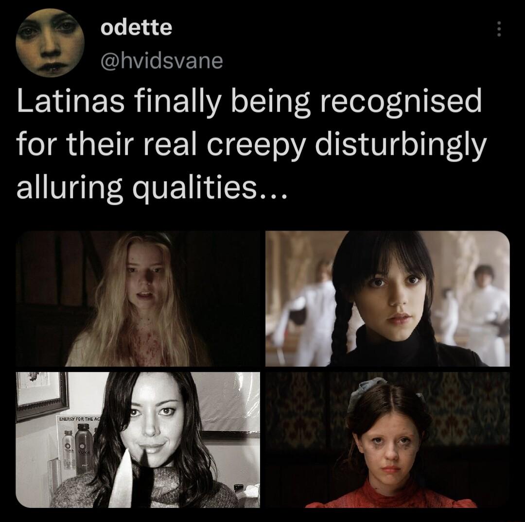 E LLERE hvidsvane Latinas finally being recognised for their real creepy disturbingly alluring qualities