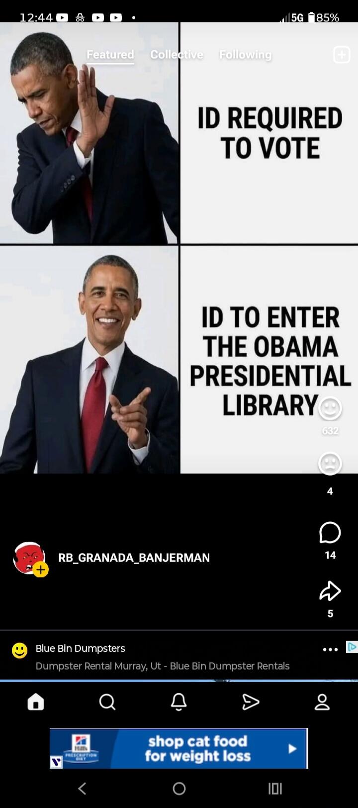 ID REQUIRED TO VOTE. ID TO ENTER THE OBAMA PRESIDENTIAL LIBRARY.