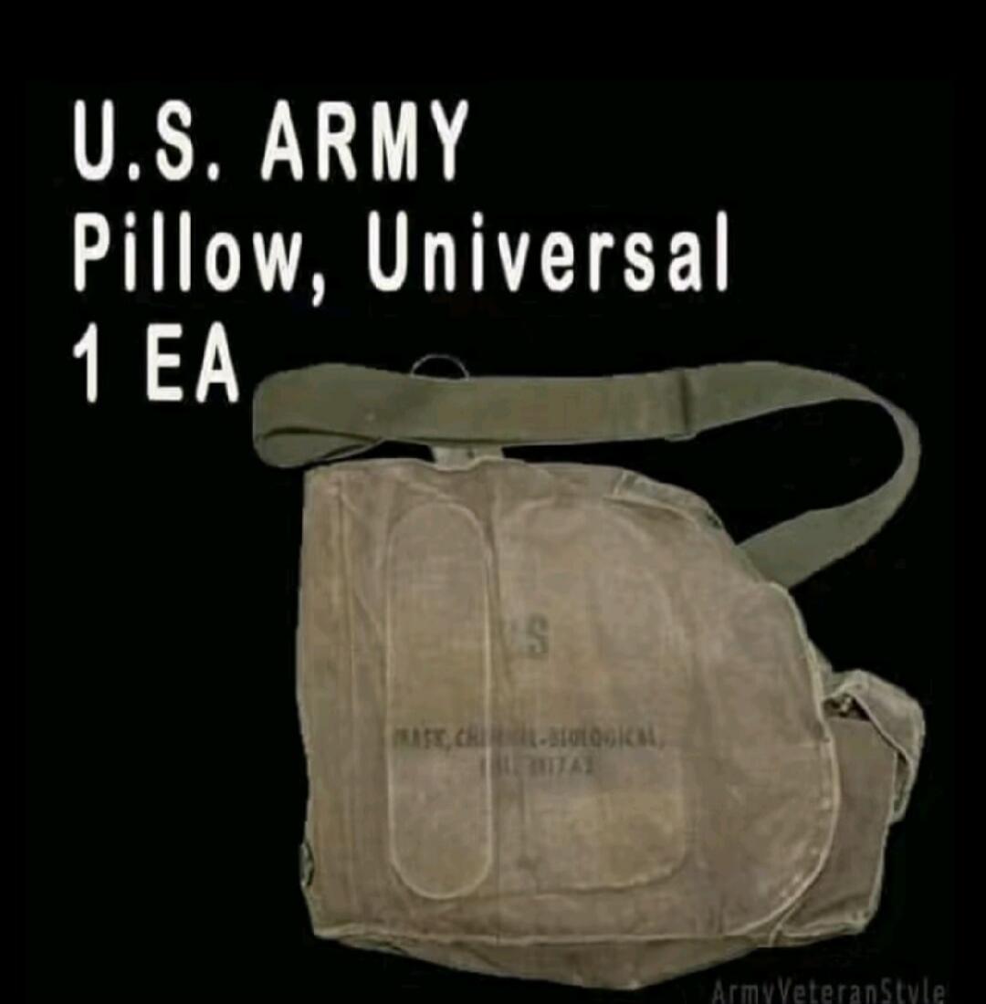 U.S. ARMY Pillow, Universal 1 EA MASK, CHEMICAL-BIOLOGICAL ArmyVeteranStyle