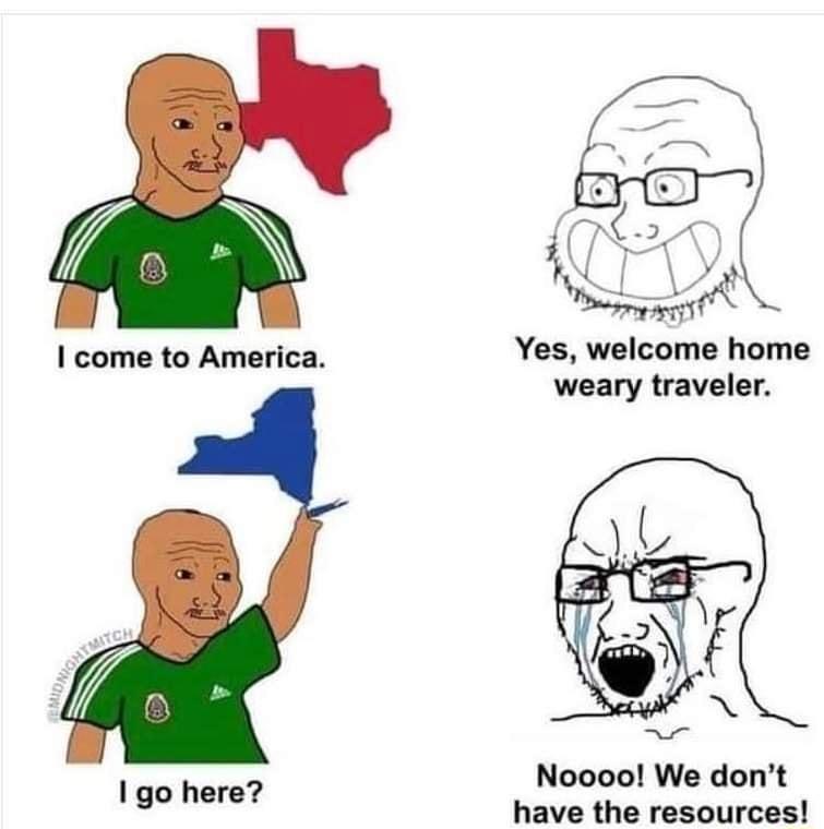 come to America Yes welcome home weary traveler Noooo We dont have the resources 1 go here