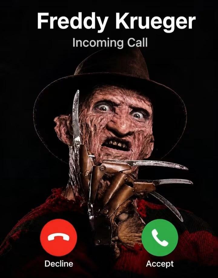 Freddy Krueger Incoming Call Decline Accept