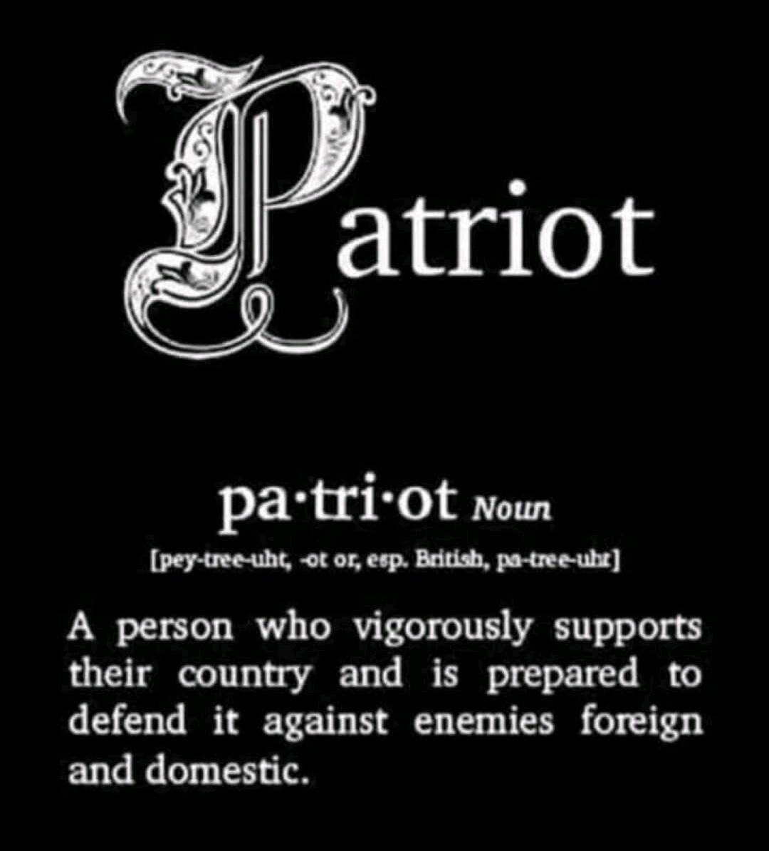 pa tri ot noun pey tree ubt ot or esp British pa tree ubx A person who vigorously supports their country and is prepared to defend it against enemies foreign and domestic