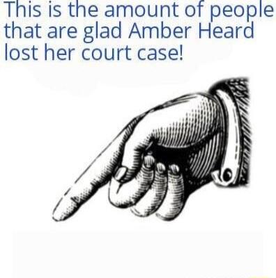 This is the amount of people that are glad Amber Heard lost her court case