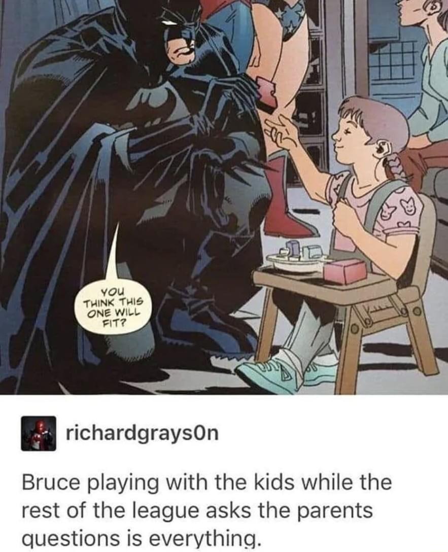 richardgraysOn Bruce playing with the kids while the rest of the league asks the parents questions is everything