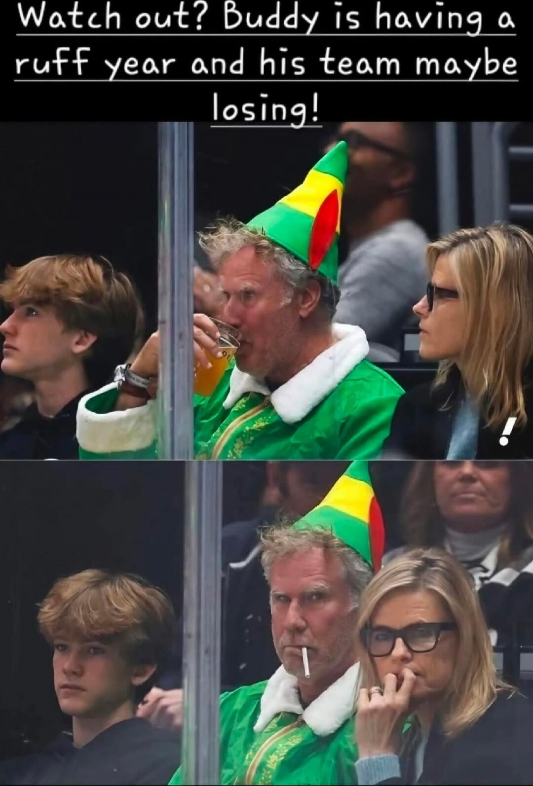 Watch out? Buddy is having a ruff year and his team maybe losing!