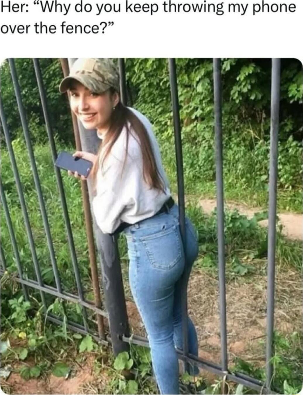 Why do you keep throwing my phone over the fence