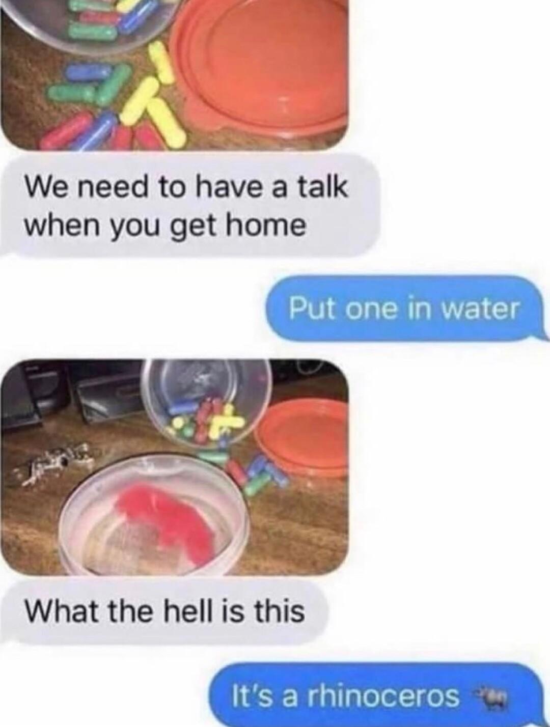 A A We need to have a talk when you get home What the hell is this