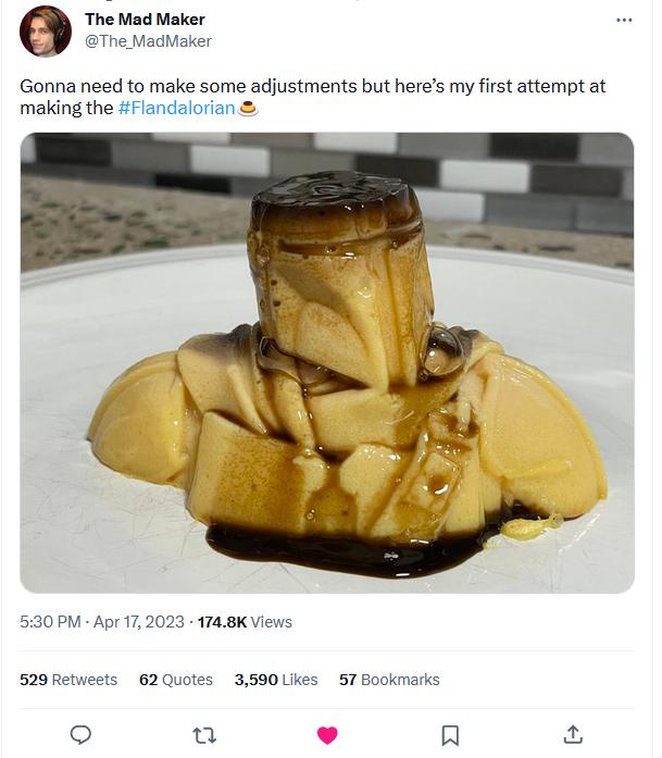 The Mad Maker e MadMiaker Gonna need to make some adjustments but heres my first attempt at making the Flandaloria 530 PM Apr 172023 T748K Views 529Retwests 62Quotes 3590 Likes 57 Bookmarks s u A