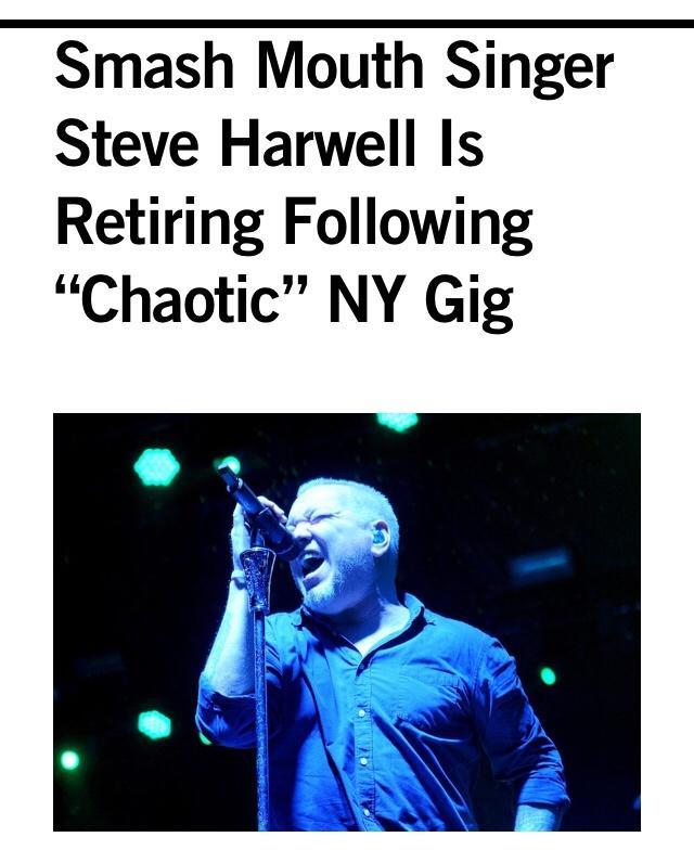 Smash Mouth Singer Steve Harwell Is Retiring Following Chaotic NY Gig