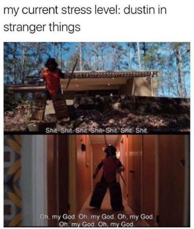 my current stress level dustin in stranger things Oh my God Oh my God Oh my God Oh_my God Ohmy
