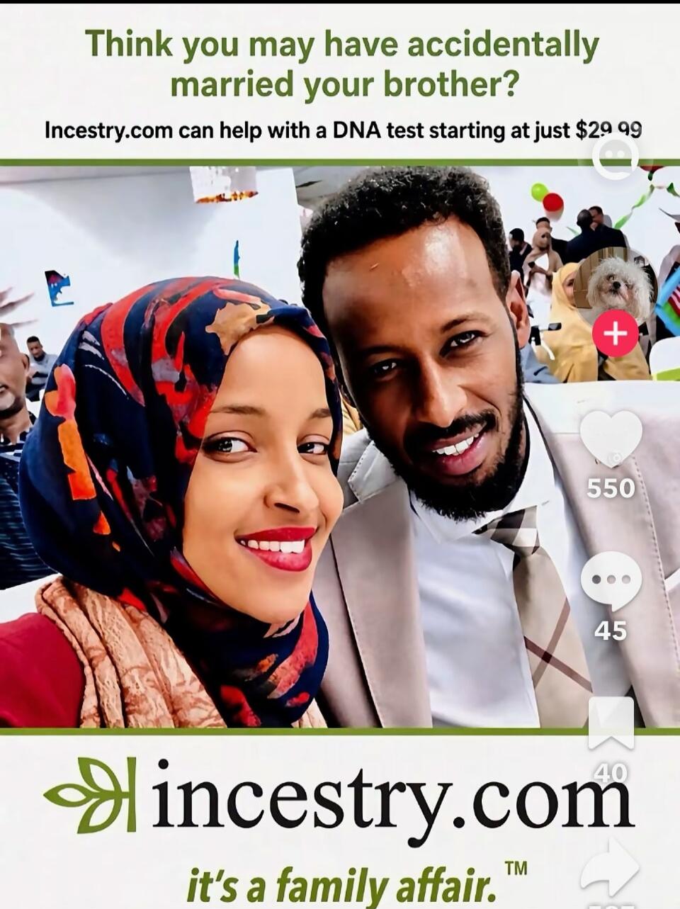 Think you may have accidentally married your brother? Ancestry.com can help with a DNA test starting at just $29.99. ancestry.com it's a family affair.