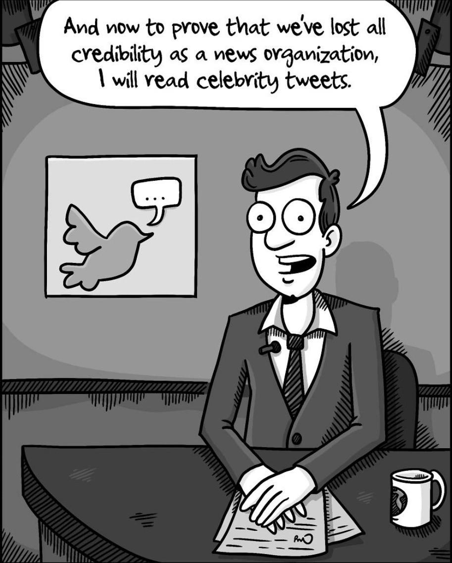 At Random Comics by Ryan Mason Avd vow to pvove that weve lost all cvedibility as a news ovgavization will vead celebrity tweets W02SIIWO0JUWIOPUBYIY MMM