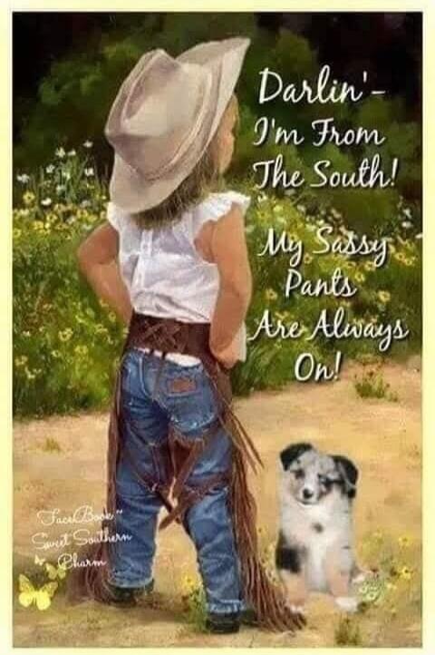 Darlin'- I'm From The South! My Sassy Pants Are Always On! FaceBook Sweet Southern Charm