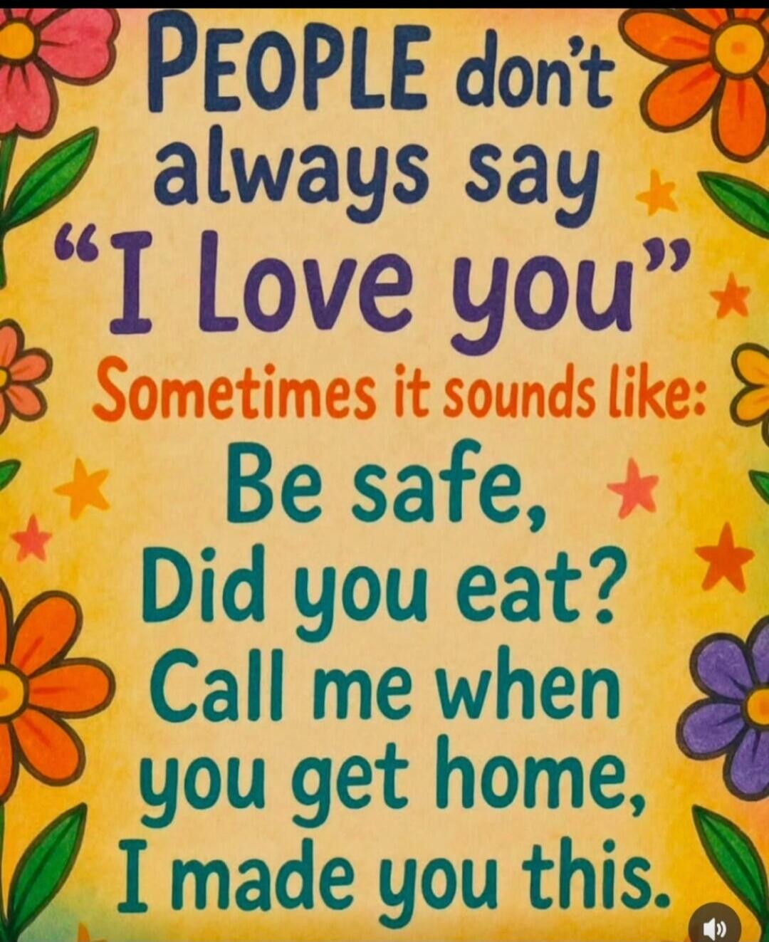 PEOPLE don't always say 