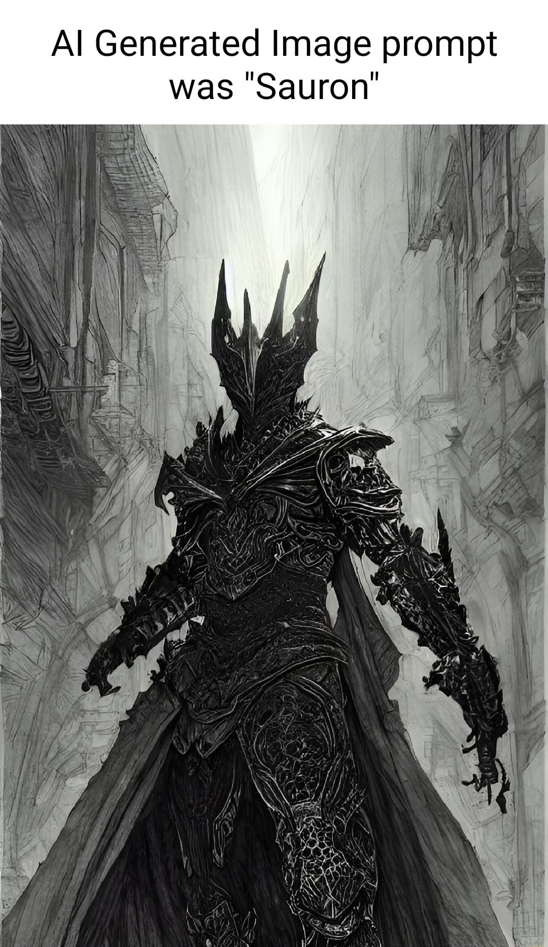 Al Generated Image prompt was Sauron