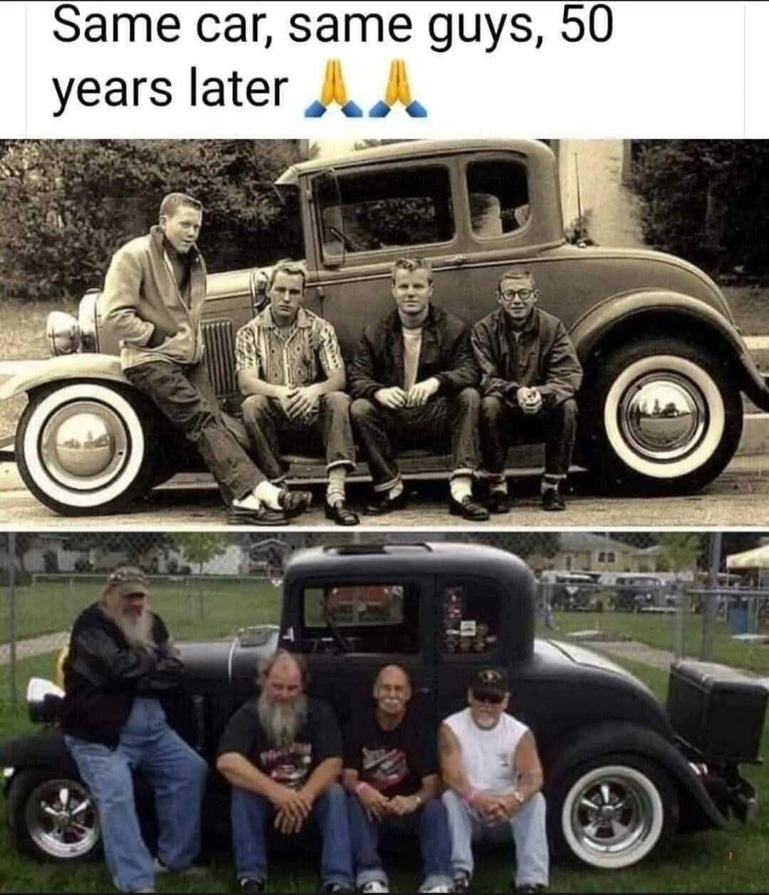 Same car, same guys, 50 years later 🙏🙏