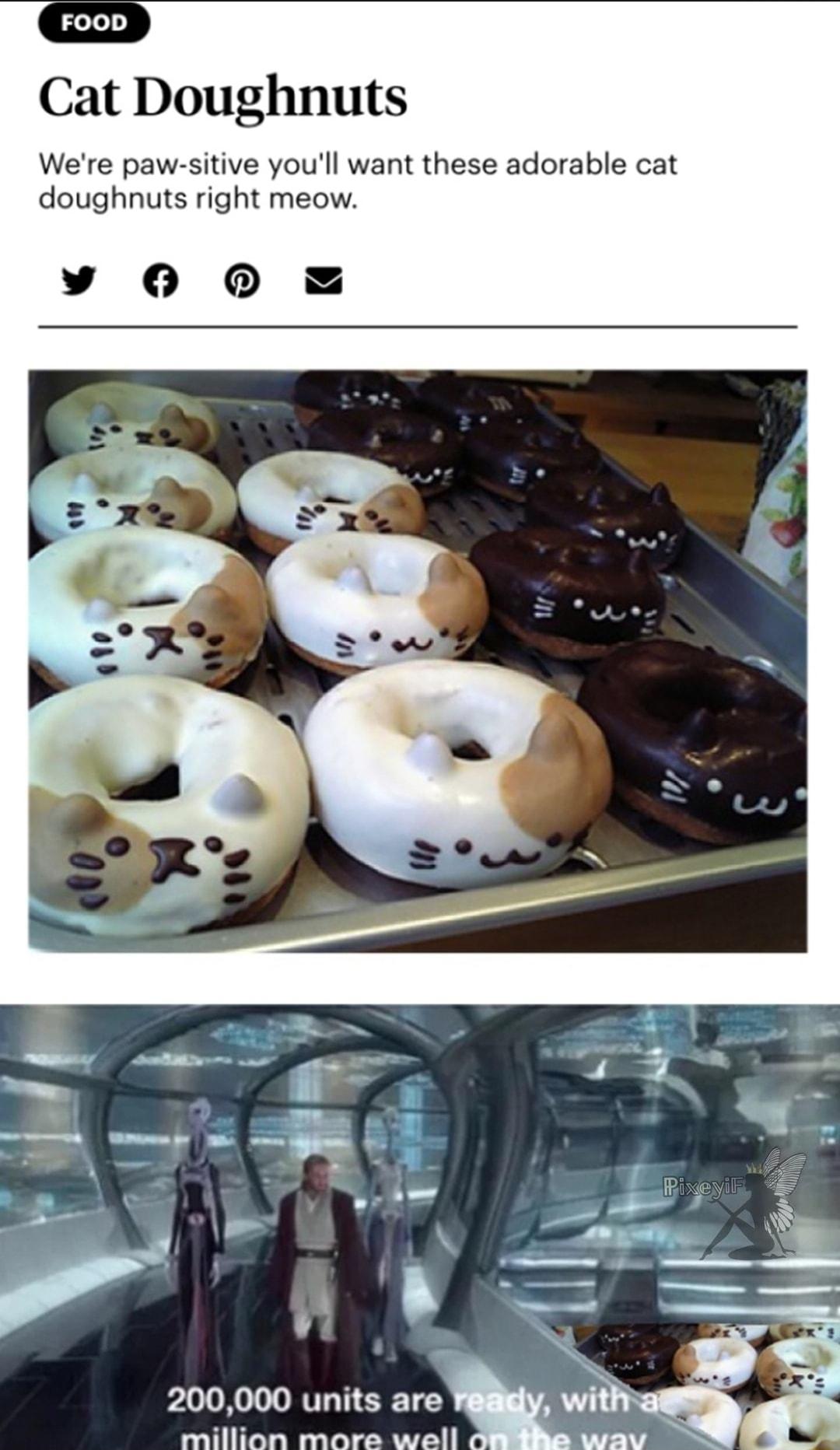 Foon J Cat Doughnuts Were paw sitive youll want these adorable cat doughnuts right meow y O O 200000 units are million more well