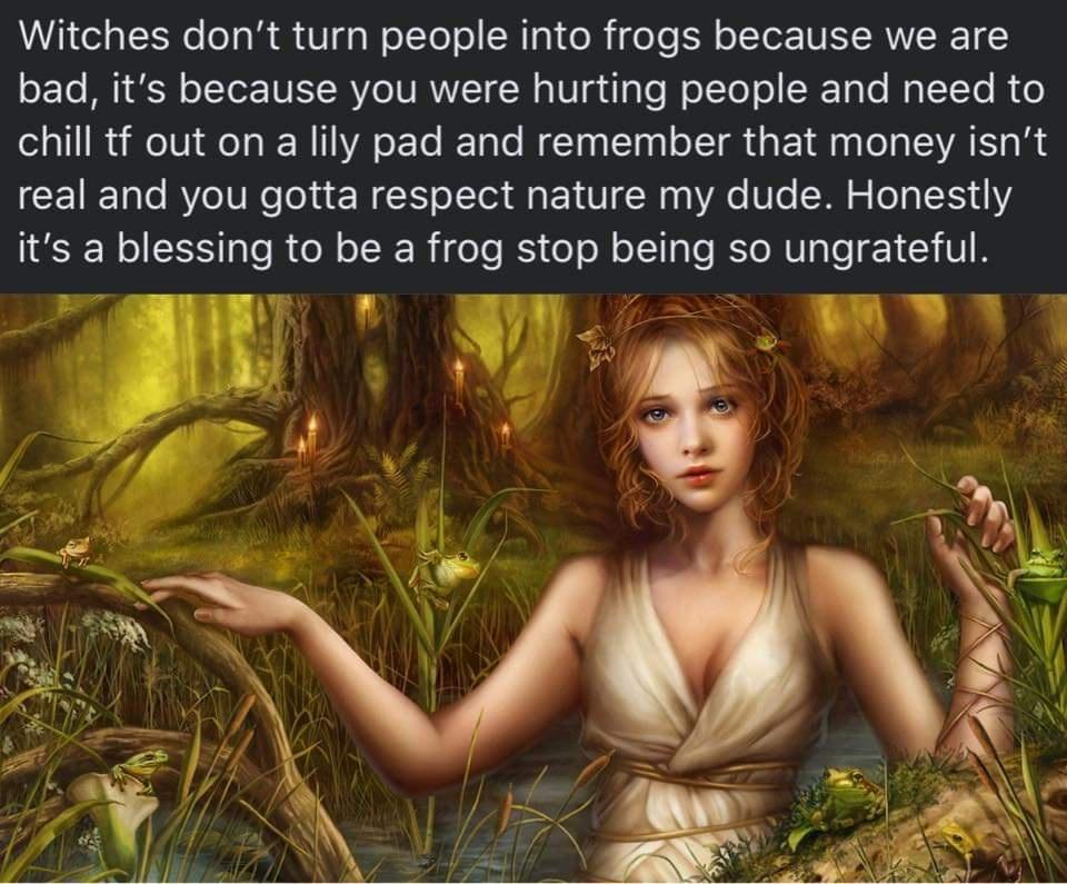 1ol Tt e s U1 g WolTo o CHTa ol ifole R oIYor NEY RWVIRET oF To BT RS o T NET WVIeIVIYITE N o W g uaTe loToT o SRTaTe M TY Ye R o chill tf out on a lily pad and remember that money isnt real and you gotta respect nature my dude Honestly ISR T ale R oW o K RifeJe ISy o oM o TIaTe MY MUl alo 1 VI B