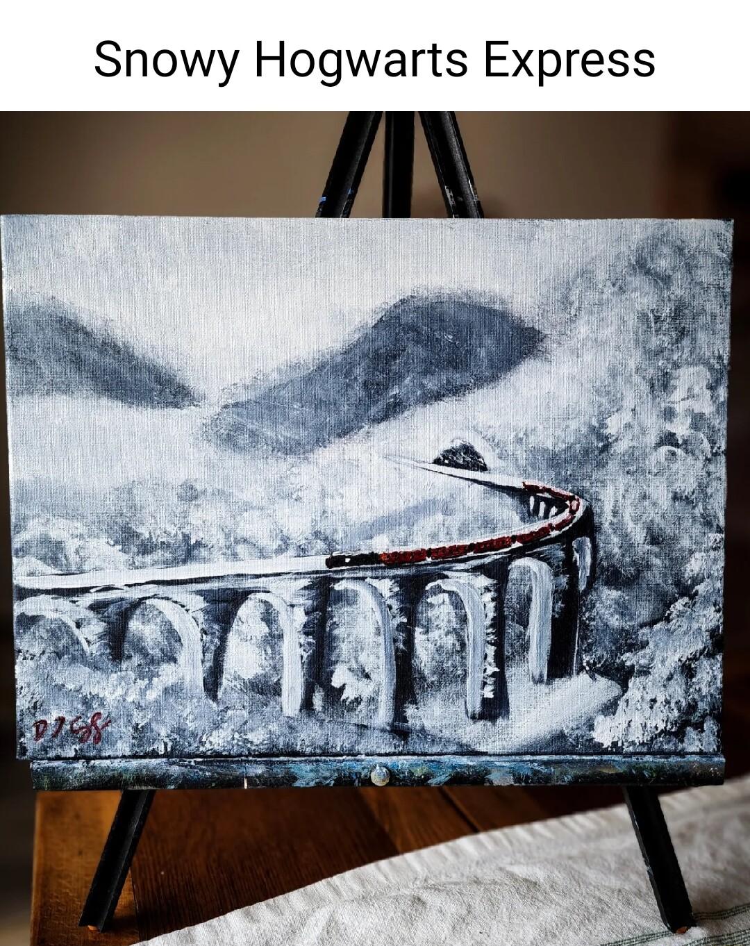 Snowy Hogwarts Express