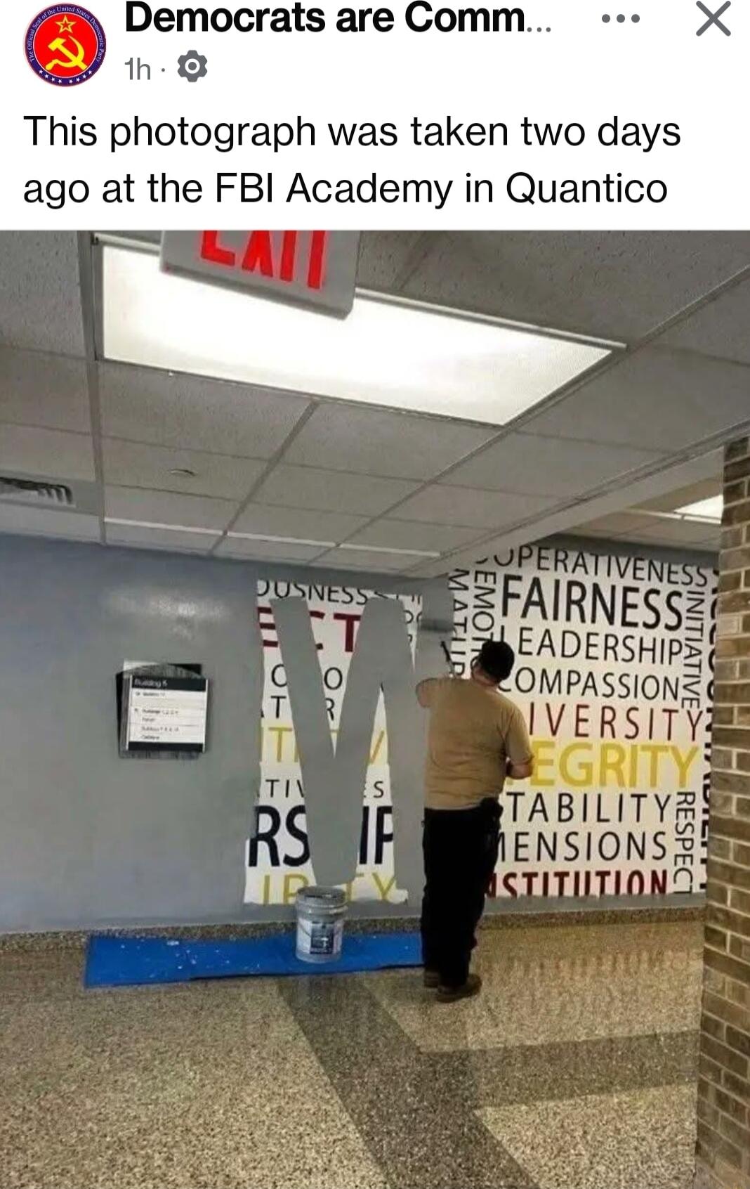 Democrats are Comm X th This photograph was taken two days ago at the FBI Academy in Quantico