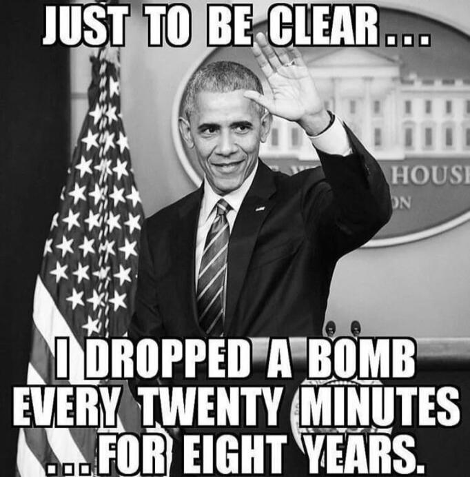 JUST TO BE CLEAR... I DROPPED A BOMB EVERY TWENTY MINUTES FOR EIGHT YEARS.