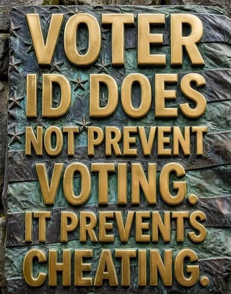 VOTER ID DOES NOT PREVENT VOTING. IT PREVENTS CHEATING.