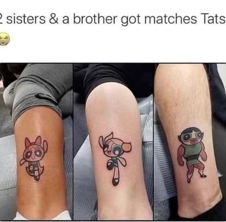 Jennifer Snow TheSaekoSNOW sisters a brother got matches Tats