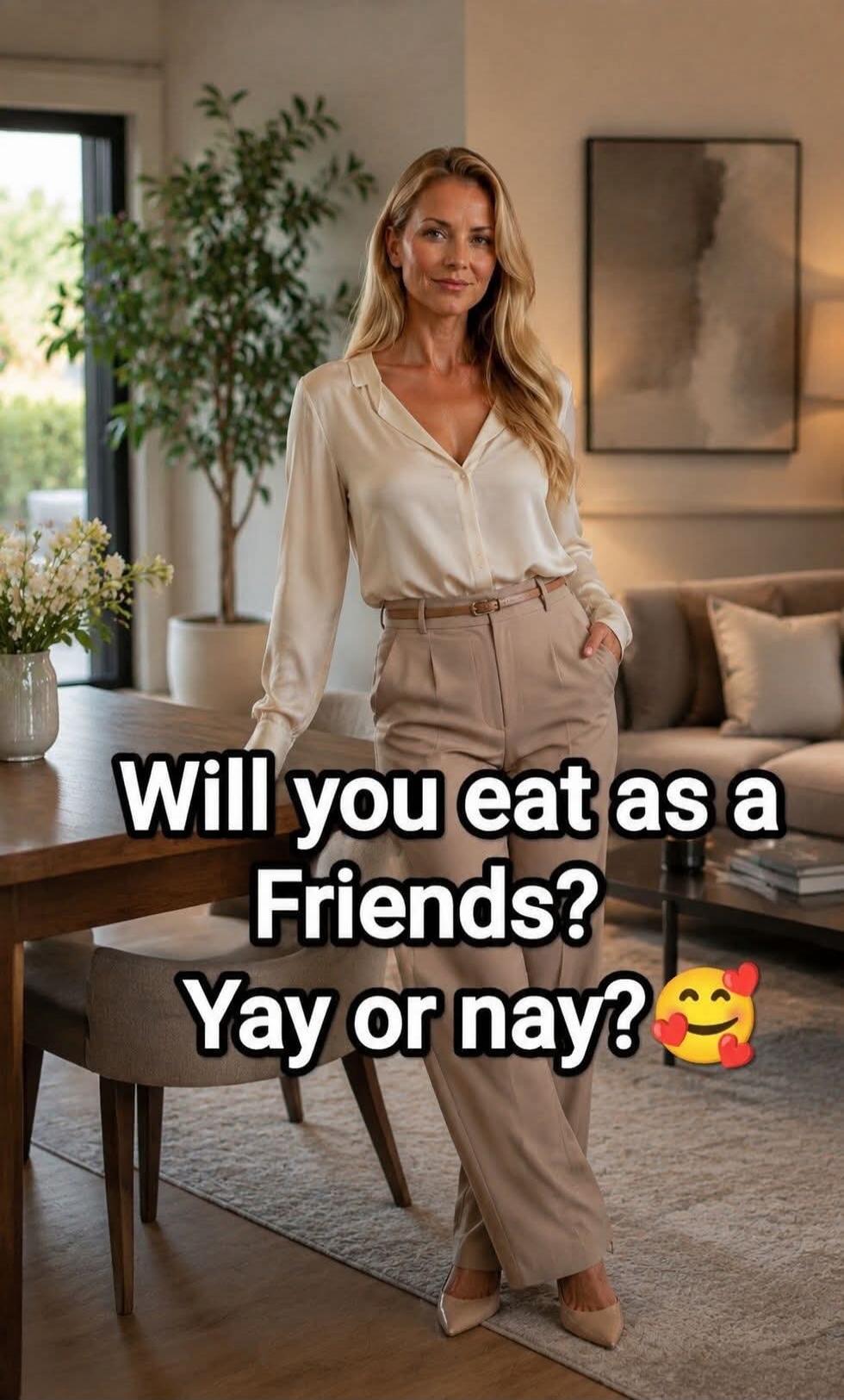 Will you eat as a Friends? Yay or nay? 🥰
