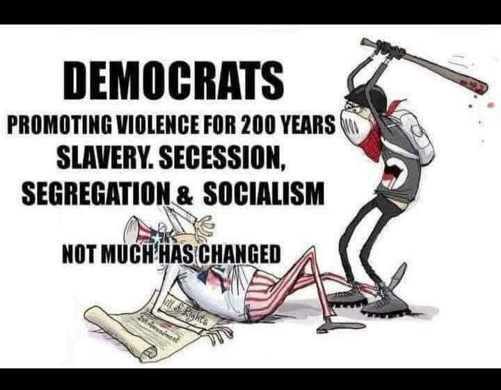 DEMOCRATS PROMOTING VIOLENCE FOR 200 YEARS SLAVERY. SECESSION, SEGREGATION & SOCIALISM NOT MUCH HAS CHANGED Bill of Rights 1st Amendment