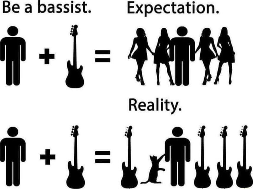 Be a bassist N mje o 1 Expectation lo Reality ALl