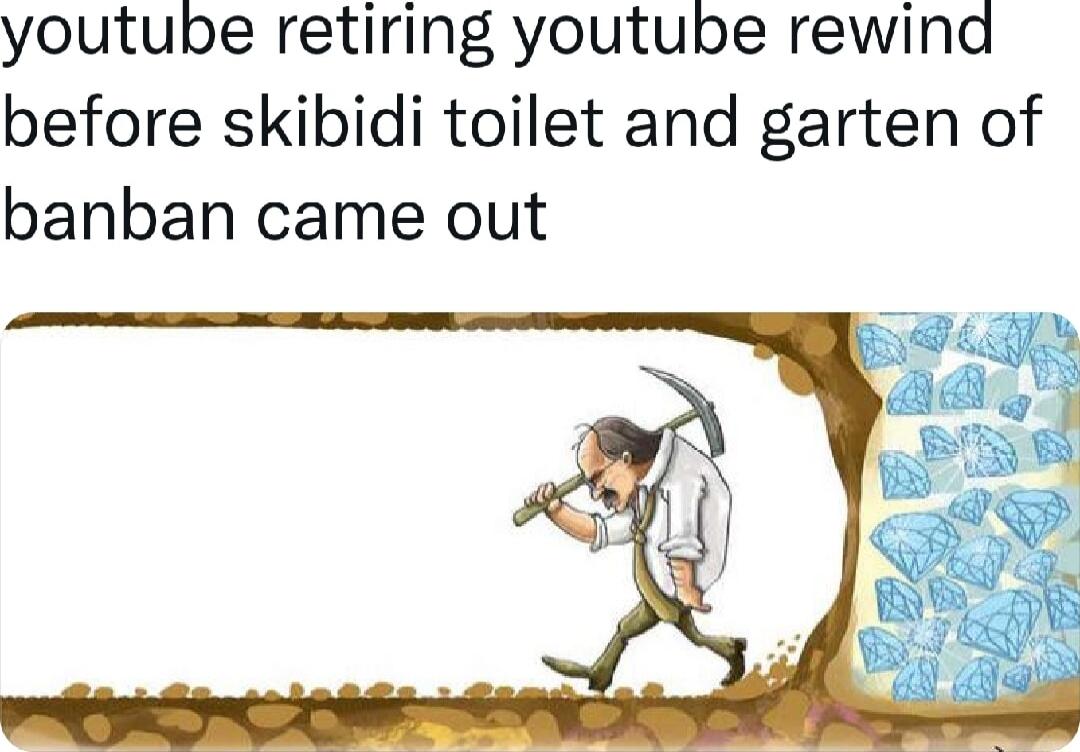youtube retiring youtube rewind before skibidi toilet and garten of banban came out